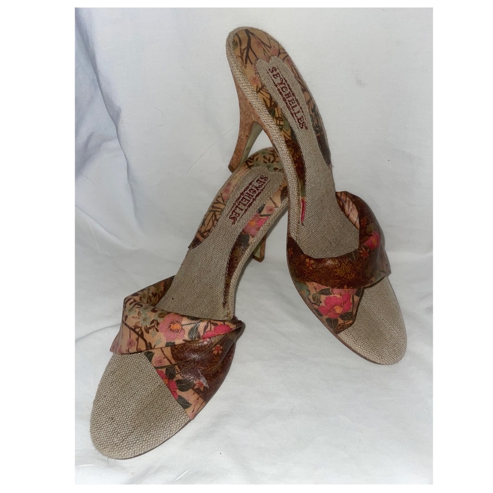 Seychelles Floral Open Toe Heel/Pumps Shoes Women’s Size 9M.. New